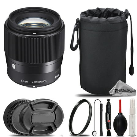 Sigma 56mm f/1.4 DC DN Contemporary Lens for Sony E - Basic Kit (International Version)