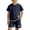 Dark Blue, variant on Boys Outfit Sets, Short Sleeve T-Shirt & Elastic Waist Shorts with Pockets Summer Kids Fashion Clothes Blue Size 10