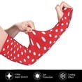 thumbnail image 3 of Sun Protection Arm Sleeves for Men Women, bright red white polka dots Sleeves to Cover Arms with Thumb Hole Cooling Sleeve, 3 of 6