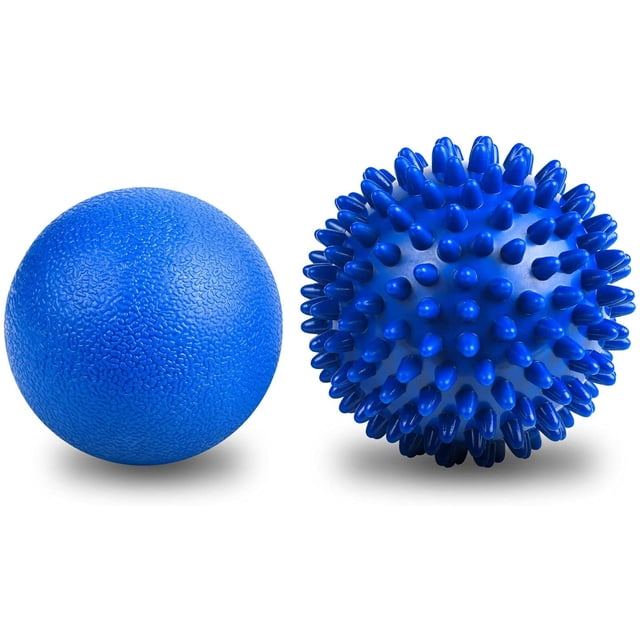 Bola de masaje, 2 bolas de masaje, punta para masaje de tejido profundo de espalda, bola de ejercicio de masaje de punto gatillo Rojo Verde