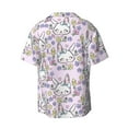 thumbnail image 2 of Wukai Purple Rabbit Men's Casual Short-Sleeve Button Down Shirt - Lightweight Summer Dress Shirt for Daily Wear-3X-Large, 2 of 7