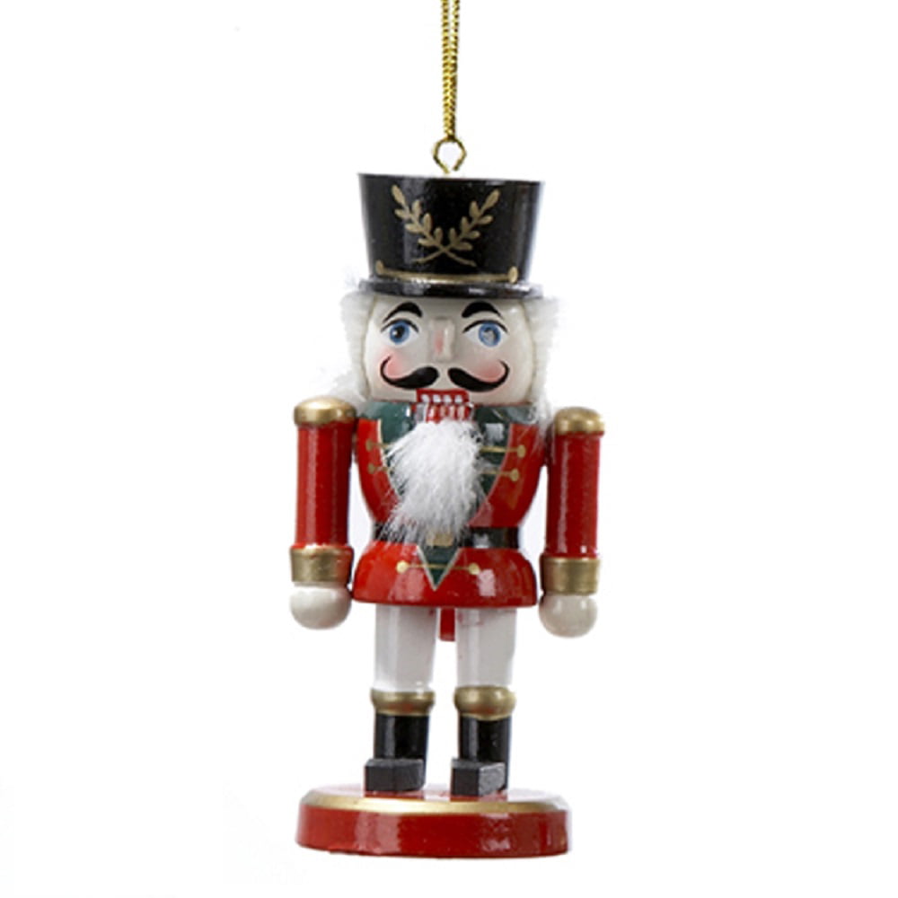 The Decor That is Adored Red and Black Classic Nutcracker Wood Christmas Tree Ornament 4 Inch New R-t-1-5710