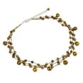 thumbnail image 3 of NOVICA Artisan Handmade Cultured Freshwater Pearl Choker Necklace | Stainless Steel | Silk | White | Thailand | 'Cinnamon Glow', 3 of 8
