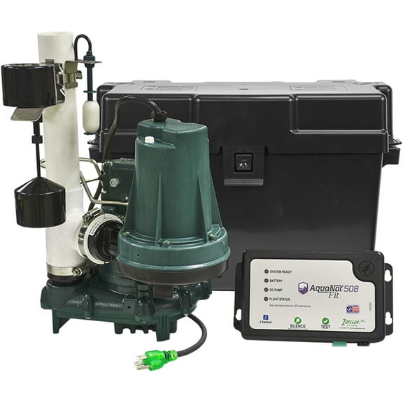 Zoeller 508-0020 Model 508 Aquanot Fit with M63 Propak 12V/DC Backup Sump Pump System w/ Built in WiFi