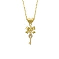 thumbnail image 2 of Delight Jewelry Goldtone Silvertone Small Open Paw Key Gold tone Heart Necklace, 2 of 4