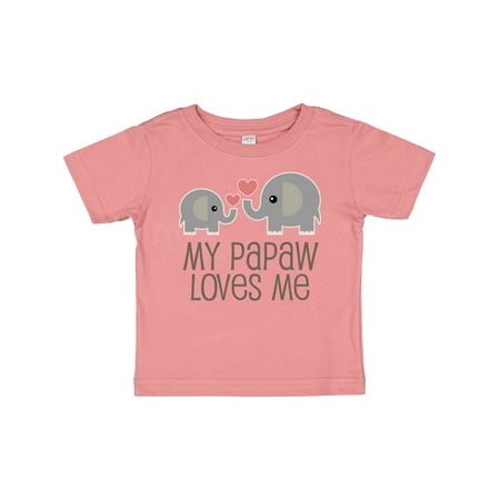 

Inktastic My Papaw Loves Me Grandchild Gift Baby Boy or Baby Girl T-Shirt