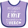 thumbnail image 3 of Inktastic My Daddy is an EMT and a Hero Boys or Girls Baby Bib, 3 of 4