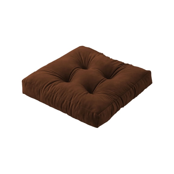 Hvmvliv Winter Thickened Non Slip Chair Cushion 38cm, Student Stool Warm Tatami Car Booster Seat Pad Brown
