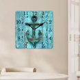 thumbnail image 4 of 14 Inch Wall Clock Battery Operated Square Clock for Office, Kitchen, Outdoor, Living Room,Nautical Anchor Rustic Vintage Natural, 4 of 4