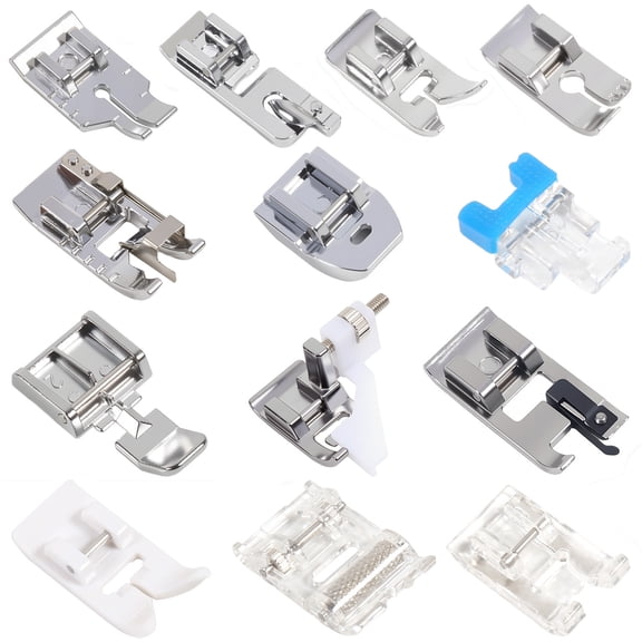 13PCS Sewing Presser Foot Household Multifunctional Presser Feet Kit for Most Low Shank Sewing Machines