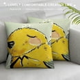 thumbnail image 3 of Chilfamy Spring Summer Decorative Throw Pillow Covers, Fall Farmhouse Black White Stripe Home Decor, Yellow Buffalo Plaid Check Quote Outdoor Couch Cushion Case 24x24in, 3 of 5