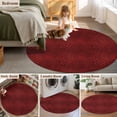 thumbnail image 5 of Round Rug 7Ft Washable Non-Slip, Animal Leather Pattern Circle Area Rugs for Living Room Bedroom, Vintage Minimalist Animal Print Red Indoor Floor Mats Carpet Runner for Home Decor Aesthetic, 5 of 8