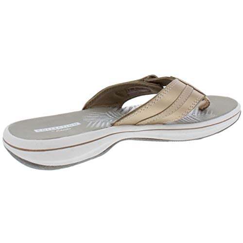 clarks ladies leather flip flops