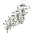 thumbnail image 6 of 42 inch 5 Light Brushed Nickel Bathroom Vanity light fixture with Hand Blown Clear Glass Shade, 6 of 7