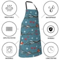 thumbnail image 6 of Bingfone Bullfinches Branches And Balls Apron Gifts For Men, Women Professional Grade Chef Apron for Kitchen,BBQ & Grill, 6 of 8
