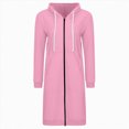 thumbnail image 4 of Towmus Zip up Hoodies for Women Plus Size Sweatshirts Long Coat Fall Winter Outwear with Pockets, 4 of 7