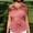 Red, variant on Striped Halter Tops for Women Tie Backless Button Down Sleeveless Collar V Neck Peplum Top Summer Office Casual Going Out Blouses