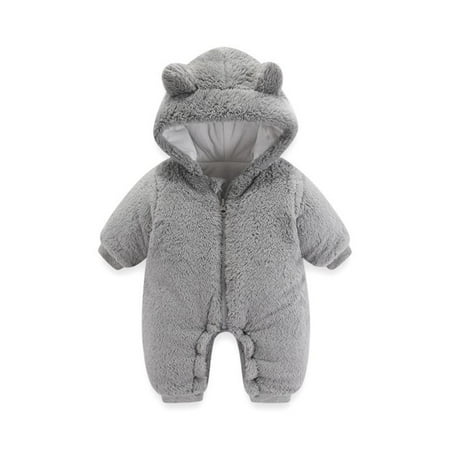 

Jumpsuits for Girls Kids Casual Snowsuit Winter Coat Bear Warm Hooded Thick Outfits Kids Baby Girl Kint Romper