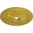 thumbnail image 3 of Ekena Millwork 23 5/8"OD x 3"ID x 2"P Bordeaux Deluxe Ceiling Medallion (Fits Canopies up to 4"), Hand-Painted Rich Gold, 3 of 6