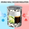 thumbnail image 2 of 12oz Coffee Tumblers Pioneer Flower Floral Print Pattern Stainless Steel Vacuum Insulated Travel Tumbler Coffee Cups Mug with Lid and Straw with Cleaning Brush for Cold & Hot Drinks, 2 of 5