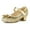 Gold, variant on Kushyshoo White Girls Dress Shoes Mary Jane 1.5in Low Heel Pumps Wedding Party Princess 2M