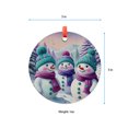 thumbnail image 5 of Snowman Ornament, Winter Holiday Decor, Snow Scene Ornament, Cute Snowmen Decoration, Festive Tree Ornament, Gift Idea, Gift Exchange idea, Holiday Keepsake, Xmas Tree Hanging Deco, 5 of 5