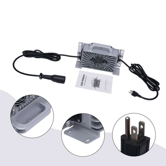 For Club Car Golf Cart Battery Charger 48Volt 15 Amp Round with Indicator Light