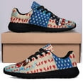 thumbnail image 3 of Turtle American flag Shoes Sneakers for Women Men Black Size 4.5, 3 of 7