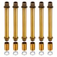 thumbnail image 1 of Rosca Extensión Varilla Kit, M10x1mm Rosca 100mm Largo Acoplamiento Tuerca Redondo Manguito Conector con Roscada Tubería Hexagonal Tuerca, Oro Bronce 6 Juego Unique Bargains varillas y tallos de iluminación, 1 of 5