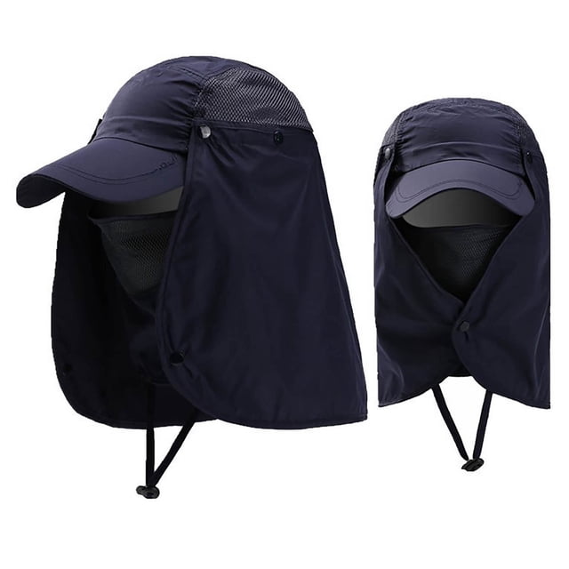 Chapeau de Soleil Extérieur pour Femmes et Hommes, Casquettes de Pêche et de Randonnée avec Protection Visage et Cou, UPF 50+ Accessoires de Sport en Plein Air