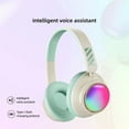 thumbnail image 4 of Nkmbld Portable Bluetooth Headphones, New Wireless Bluetooth Headset with Heavy and Long Battery Life Gaming Headset, Green, 4 of 6
