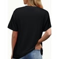 thumbnail image 2 of SHESIINN Women's Chic Bible Letter Print Tee - Comfy, Casual Short Sleeve Crew Neck T-shirt for Casual Attire & Stylish Layering, 2 of 10