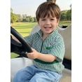thumbnail image 3 of BemeyourBBs Kid Toddler Baby Boy Golf Outfit Baby Boy Jacket Toddler Golf Clothes Short Sleeve Lapel Quarter Zipper Shirt Top Infant First Birthday Outfit Spring Summer Golf Coat, 3 of 9