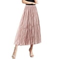 thumbnail image 2 of Women Mid Length Skirt Dance Party A Line High Waisted Pleated Skirt Holiday Party Half Skirts Bohemian Skirt Light Skirt for Women Extra Long Bed Skirt Full Rain Skirt Skirt Sequin Skirt for Women, 2 of 5