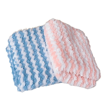 

Sarkoyar 2Pcs Kitchen Wave Absorbent Cleaning Washing Dish Cloth Towel Rag