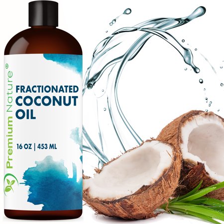 Fractionated Coconut Oil 16 oz Skin Moisturizer, Natural Carrier Oil Therapeutic, Odorless, By Premium Nature