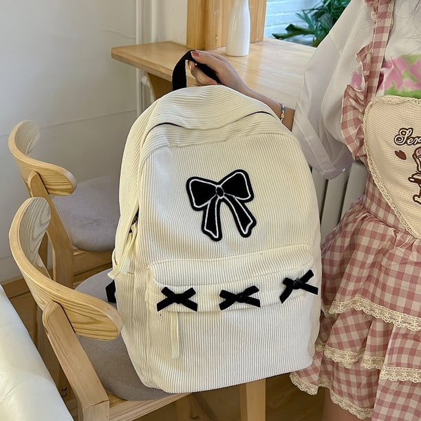 Cute Bowknot Aesthetic Backpack Lightweight School Backpack  display picture 1