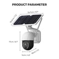 thumbnail image 2 of Cámara de seguridad Irfora Cámara de seguridad inalámbrica con panel solar, Cámara inalámbrica con batería recargable Cámara de seguridad doméstica WiFi de 3MP con visión nocturna a todo color, Detecc Irfora Cámara de seguridad, 2 of 7
