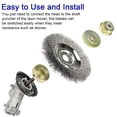 thumbnail image 4 of Wire Brush Trimmer Head, 8 Inch Wire Brush Cutter Trimmer Head with Adapter Kit, Rotary Weed Brush Steel Wheel Blade for Garden Brick Road Pavement Joints Moss Rust Removal (Fine Steel Wire 8 Inch), 4 of 7