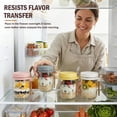 thumbnail image 5 of Recipientes de vidrio para avena con tapa y cuchara – Tarros herméticos para el desayuno, ideales para yogur, pudín de chía y preparación de comidas – Tarros de vidrio transparente con cierre seguro, 5 of 5