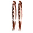 thumbnail image 2 of 16 Inch Boho Braided Hair Clip Extensions, 2 Pack Synthetic Woven Hair Pieces, 2 of 4