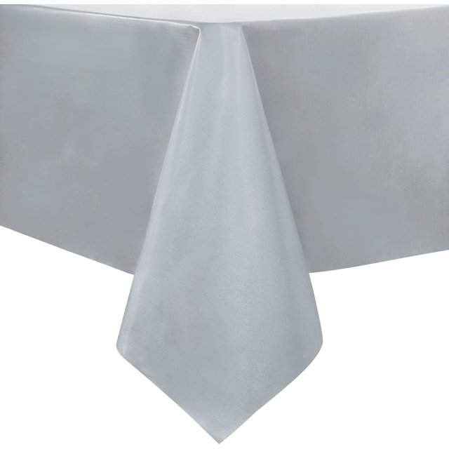 Clear Plastic Tablecloth x Vinyl PVC Rectangle Table Cloth Protector Oil Spill Proof Wipe Clean Table Cover for Dining Table Parties & Camping Crystal Clear
