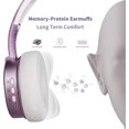 thumbnail image 4 of Bluetooth Headphones, Riwbox XBT-90 Foldable Wireless Bluetooth Headphones Over Ear Hi-Fi Stereo Wireless Headset with Mic/TF Card and Volume Control Compatible for PC/Cell Phones/TV/ipad (Purple), 4 of 7