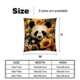 thumbnail image 5 of Panda Sunflower Velvet Throw Pillow Covers Set of 2 | Unique Patterns in 16x16, 18x18, 20x20 Inches |for Home Decor and Gifts | Includes Pillow Inserts | Throw Pillow Inserts Included, 5 of 6