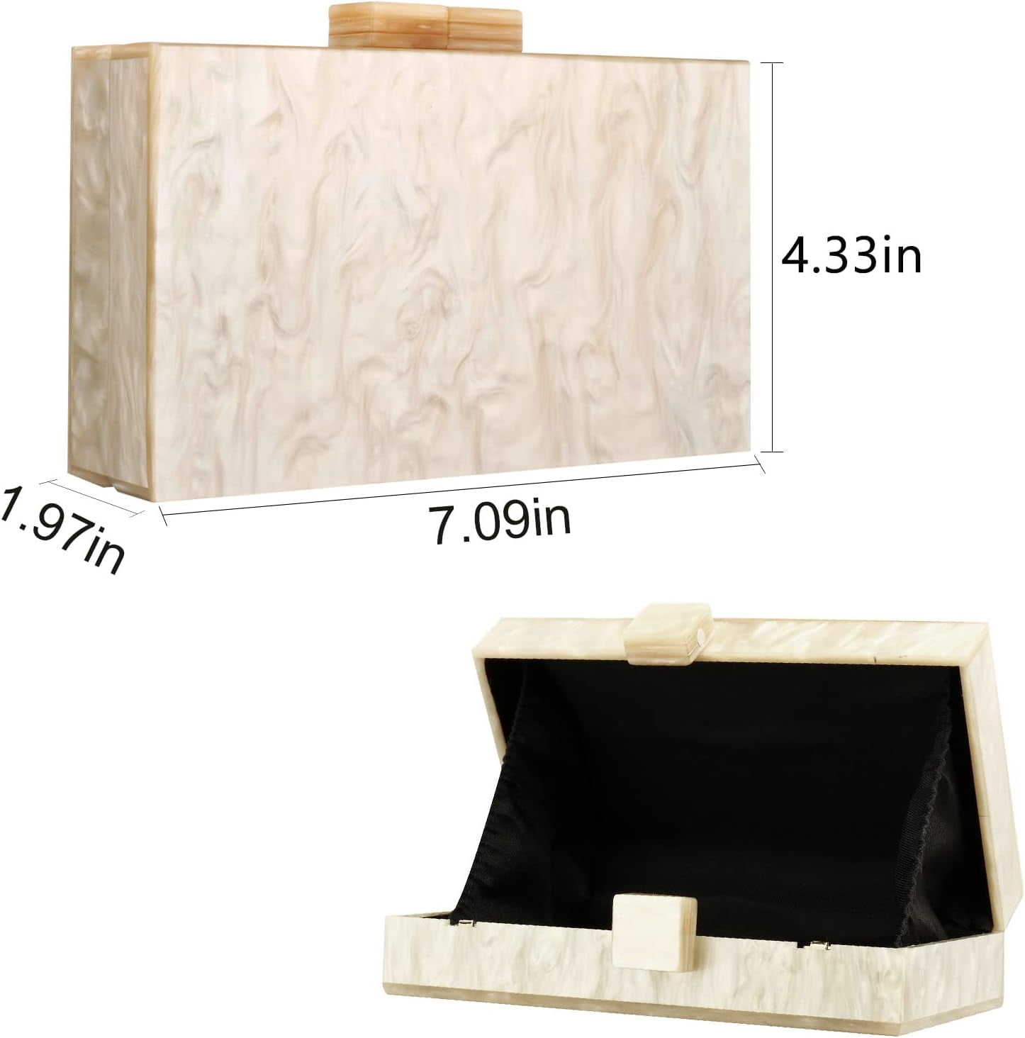Kwuty Acrylic Clutch Purses for Women with Marbling Purses and Handbags Elegant Banquet Evening Crossbody Bag