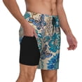 thumbnail image 3 of Gaeub Vintage Floral Butterflies Mens Swim Trunks Stretch Beach Shorts Quick Dry for Men Swim Shorts Swimwear with Pockets- Medium, 3 of 9