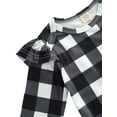 thumbnail image 4 of Qiylii Newborn 3Pcs Outfit Long Sleeve Plaid Romper+Suspender Skirt+Headband, 4 of 6