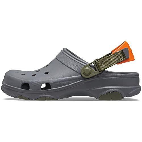 crocs classic All-Terrain Unisex clogs - Thermoplastic Upper and Footbed - Adjustable Turbo Heel Straps Slate greyMulti Mens 4 Womens 6 Medium