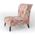 thumbnail image 3 of Designart "Tropical Lineage" Pink Tropical Upholstered Accent Chair - Tropical Arm Chair For Bedroom, 3 of 5