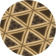 thumbnail image 1 of Ahgly Company Indoor Round Patterned GoldenRod Gold Area Rugs, 8' Round, 1 of 6